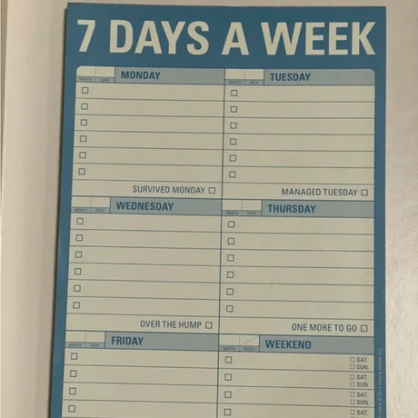 Knock Knock 7 Days A Week Checklist Notepad