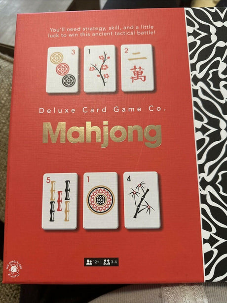 MAHJONG Deluxe Card Game Co Chinese Strategy 144 Card Tiles