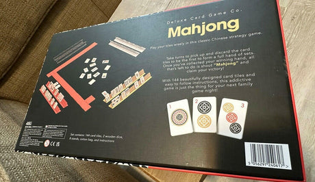 MAHJONG Deluxe Card Game Co Chinese Strategy 144 Card Tiles