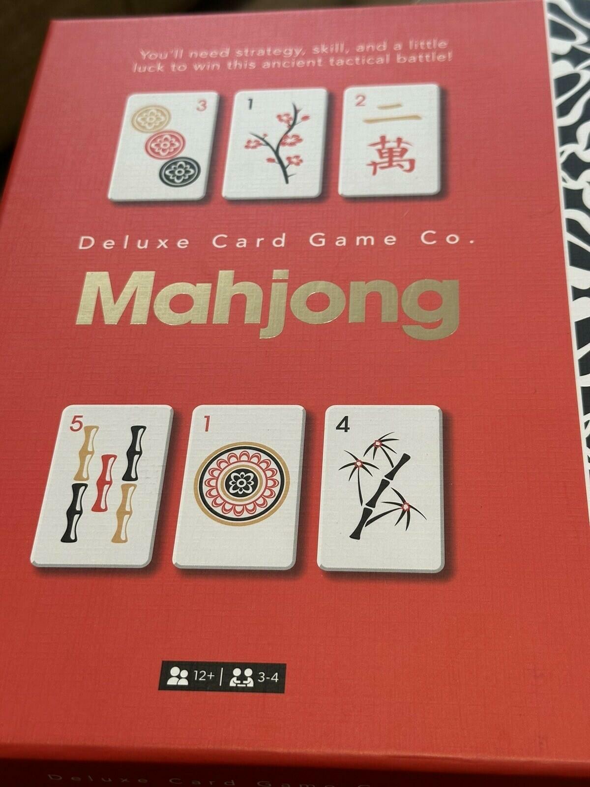 MAHJONG Deluxe Card Game Co Chinese Strategy 144 Card Tiles