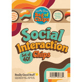 Really Good Stuff - Classroom Social Interaction Chips – Set of 40.