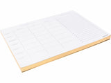 russell+hazel Meal Planner Pad, White with Gilded Edges.